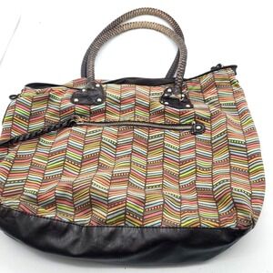 Vintage 90s Mudd Soft Bag Boho Y2K all over print geometrical Hippie design